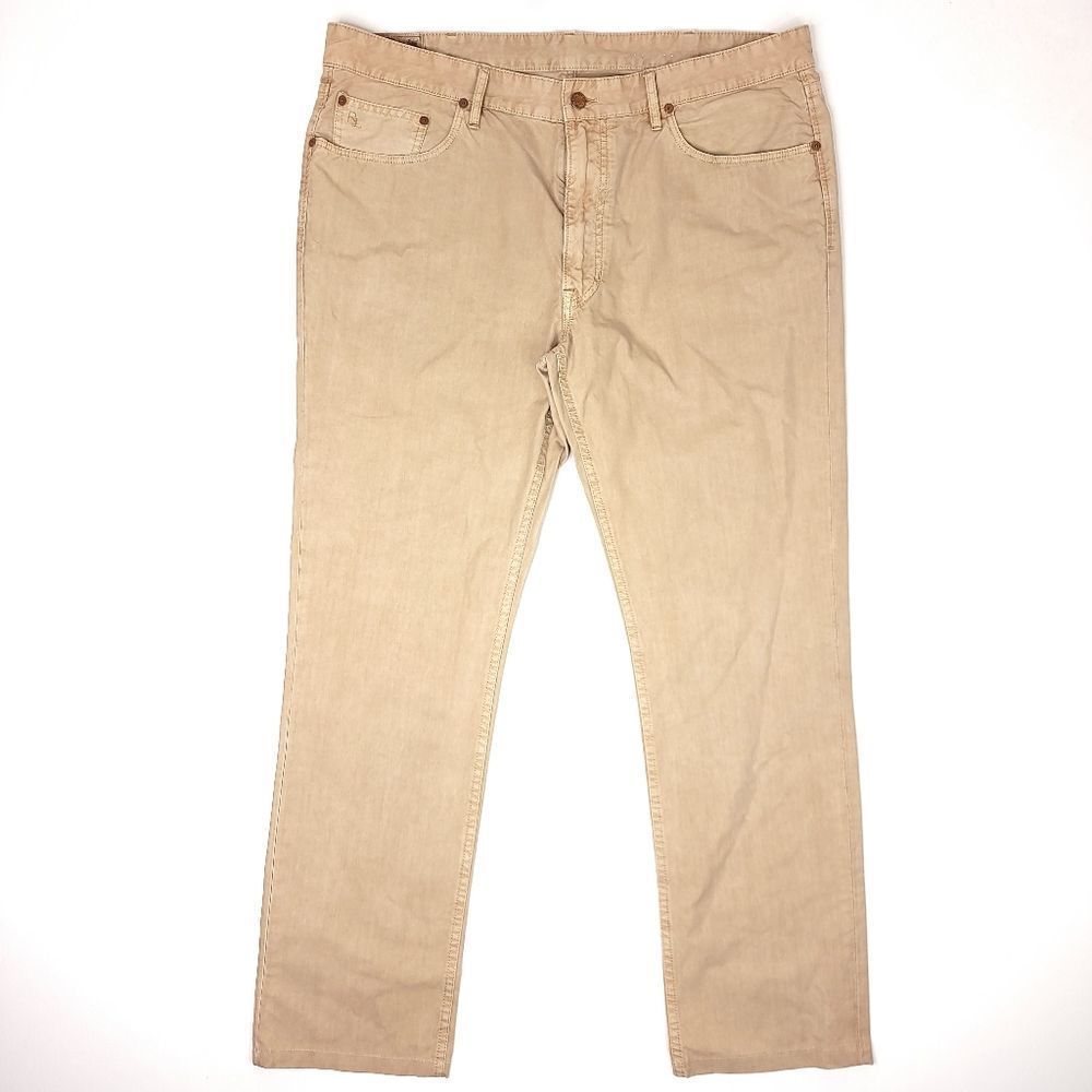 Polo Ralph Lauren Varick Slim Straight Pants Mens 38x31 Tan Cotton 11.5" Rise